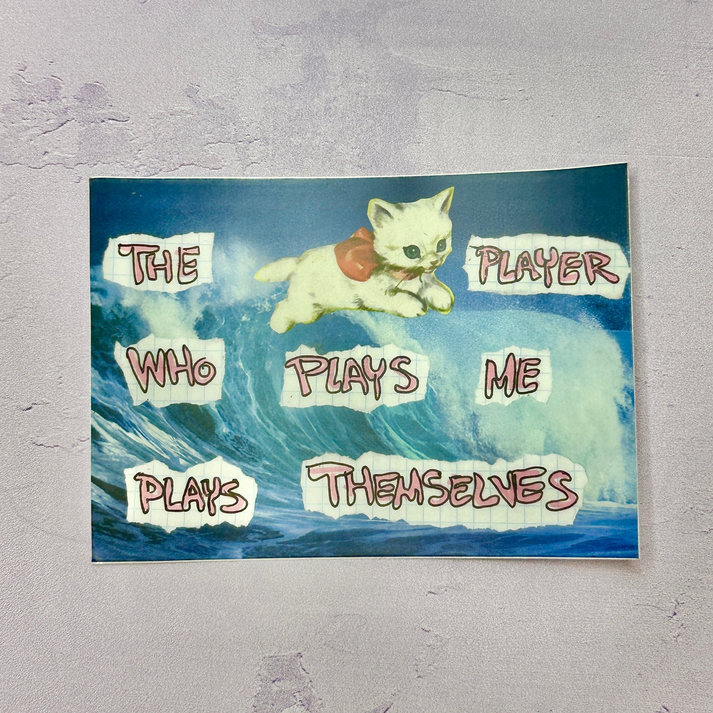 Sassy Cat Sticker: The Player