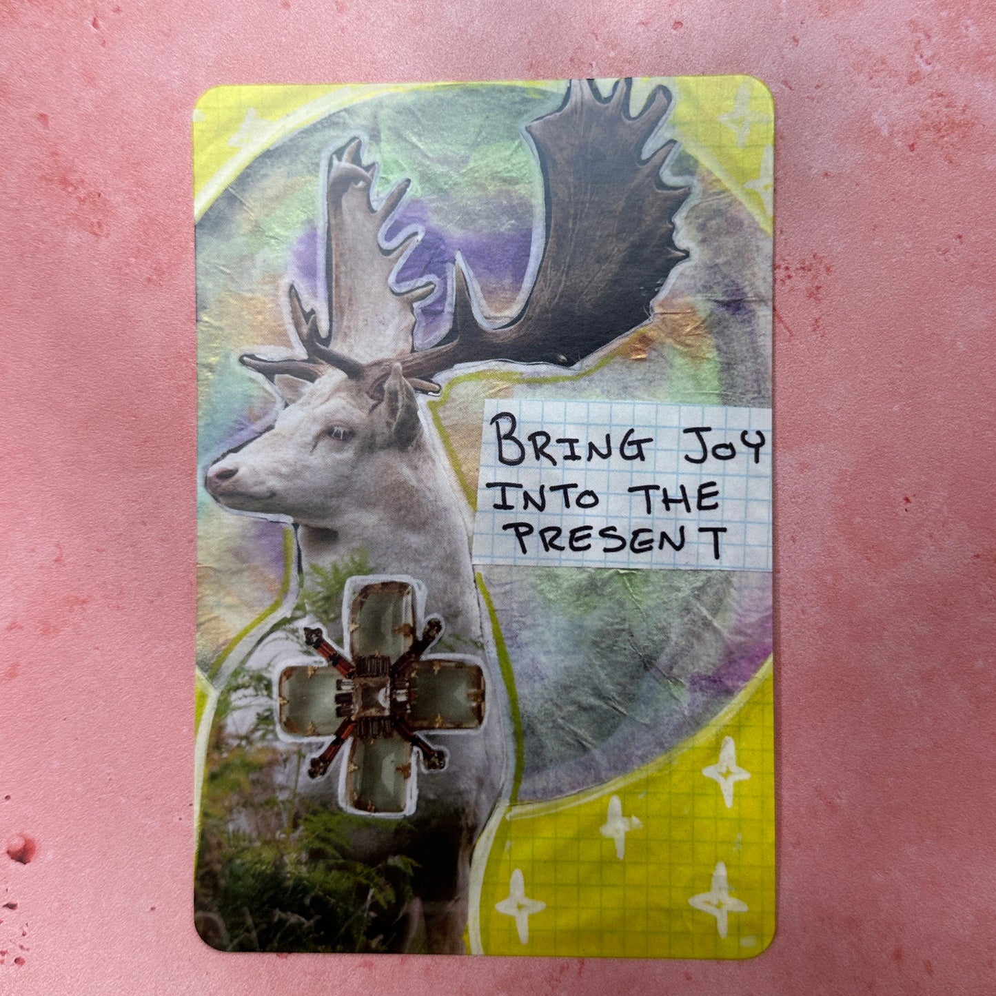 4x6 Mini Mixed Media Collage Art Print - Bring Joy