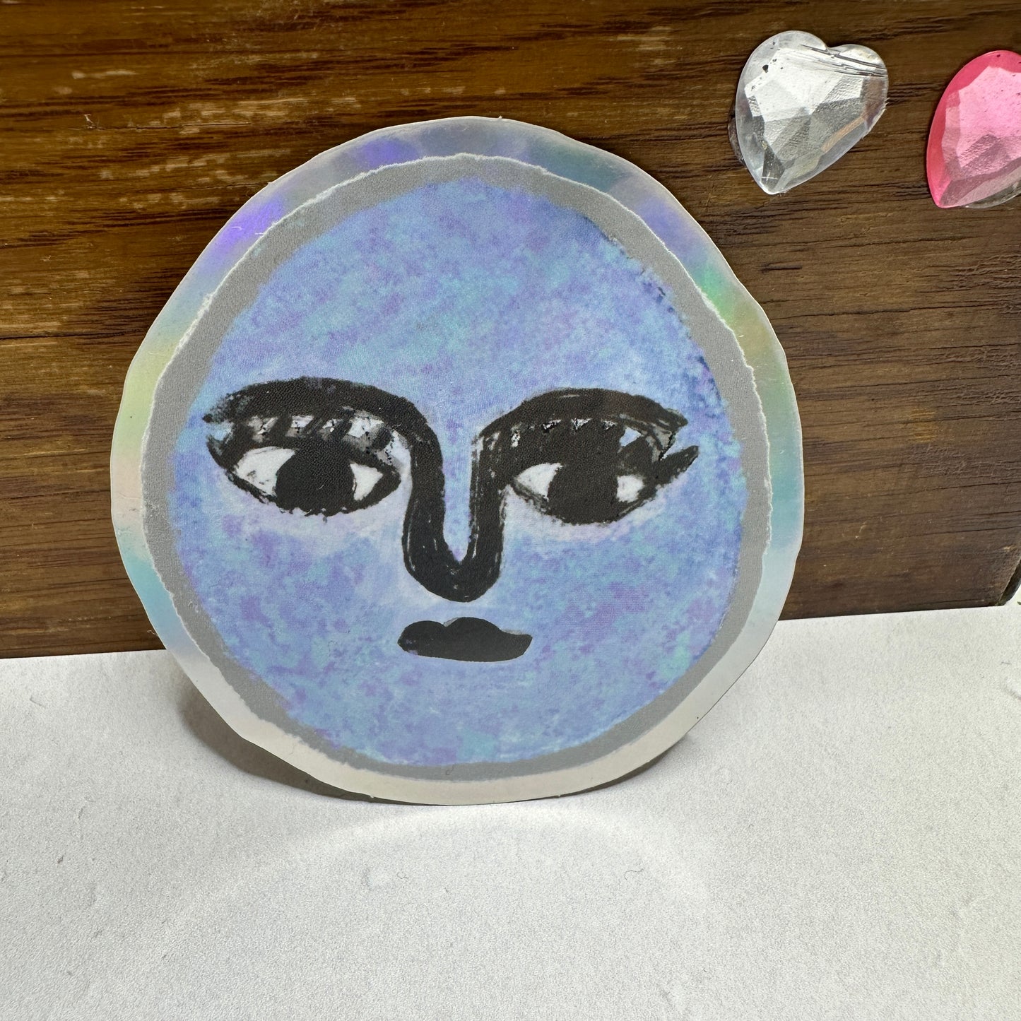 XL Holo Moon Sticker