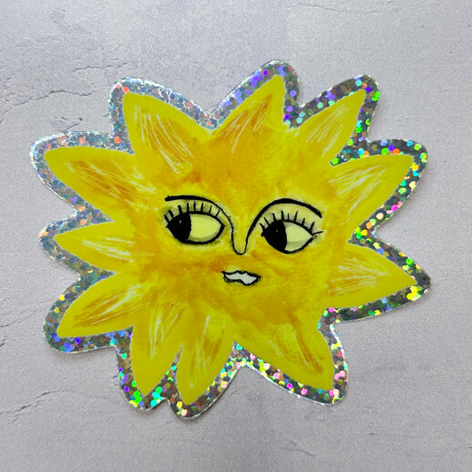 Sun Glitter Sticker