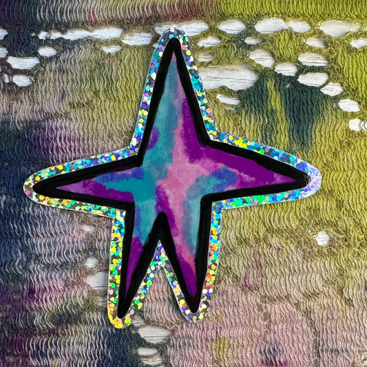 Glitter Star Holo Sticker