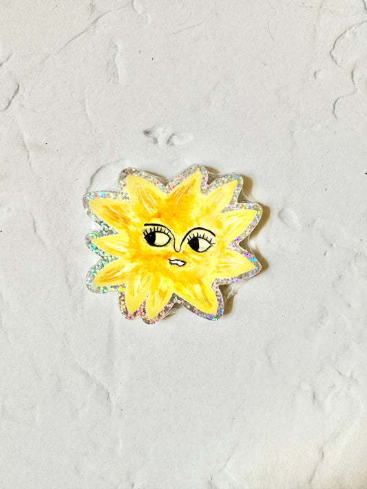 Sun Glitter Sticker
