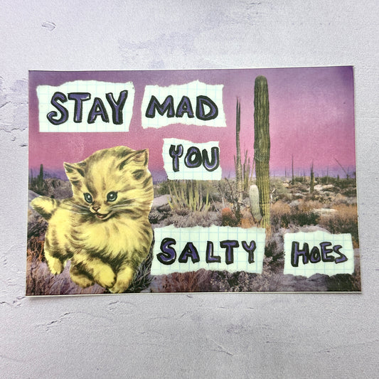 Sassy Cat Sticker: Salty