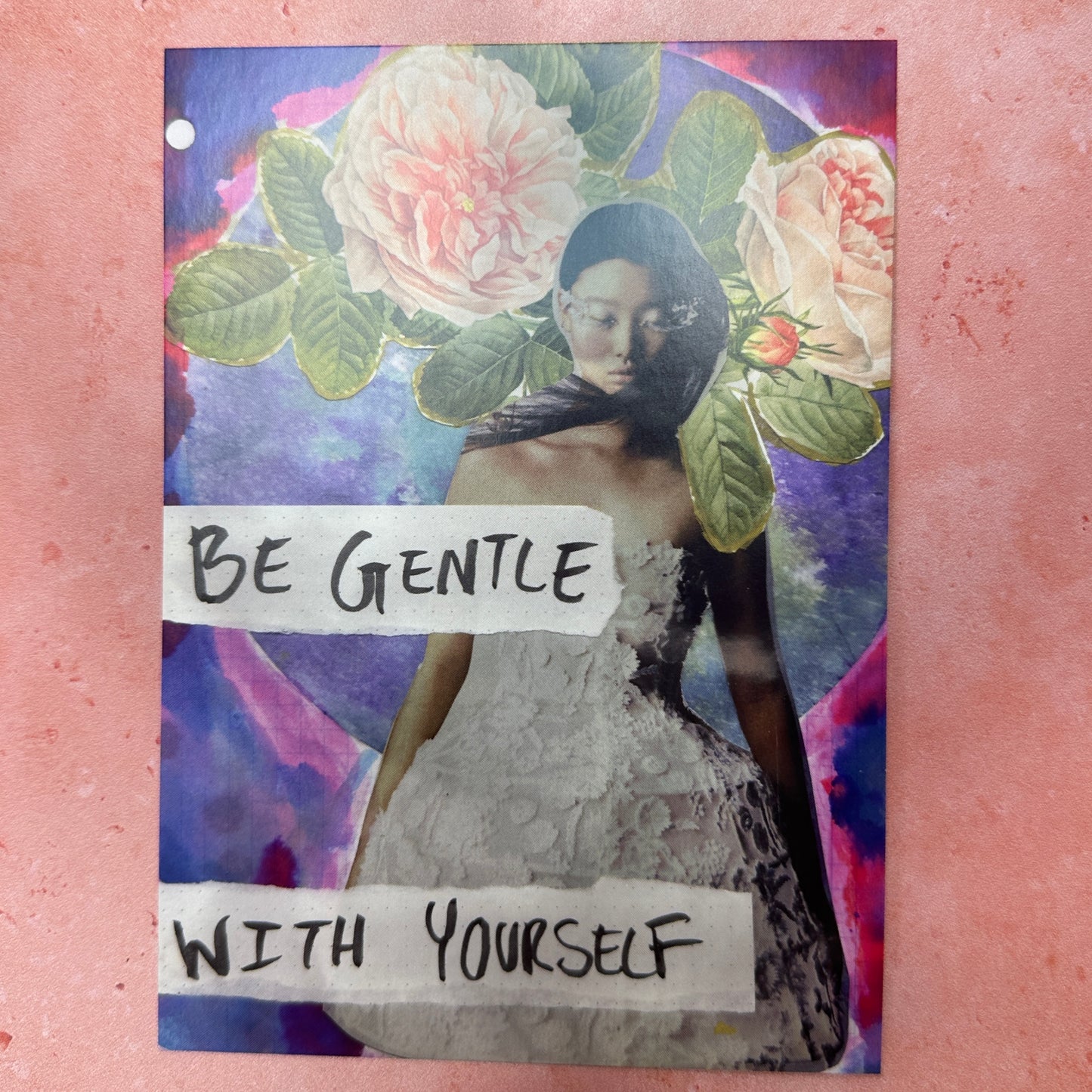 Mini Collage Art Print - Be Gentle