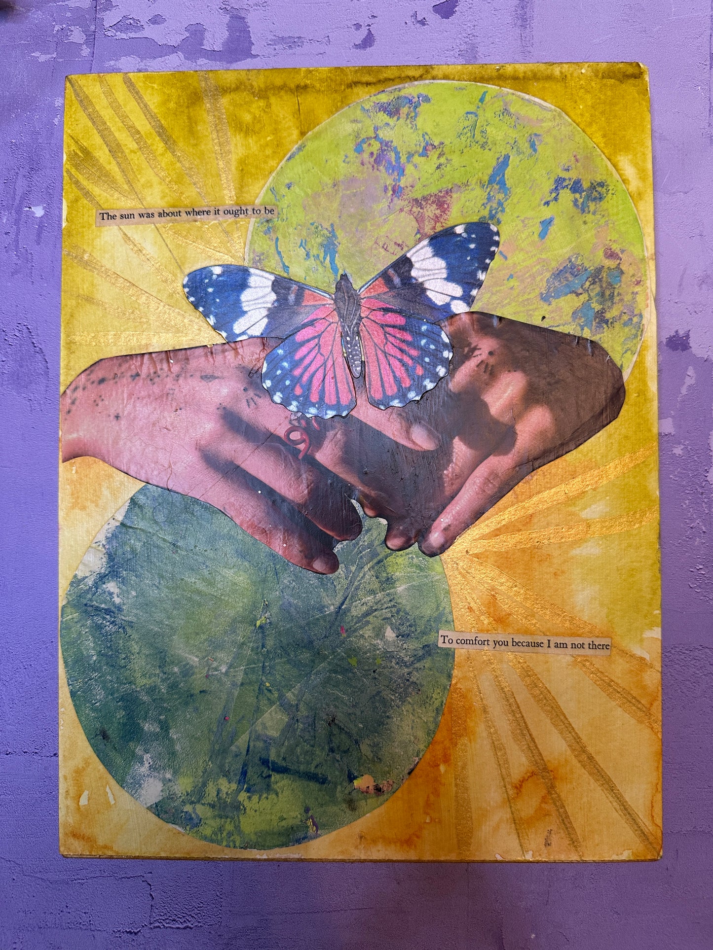 Collage On Wood Panel