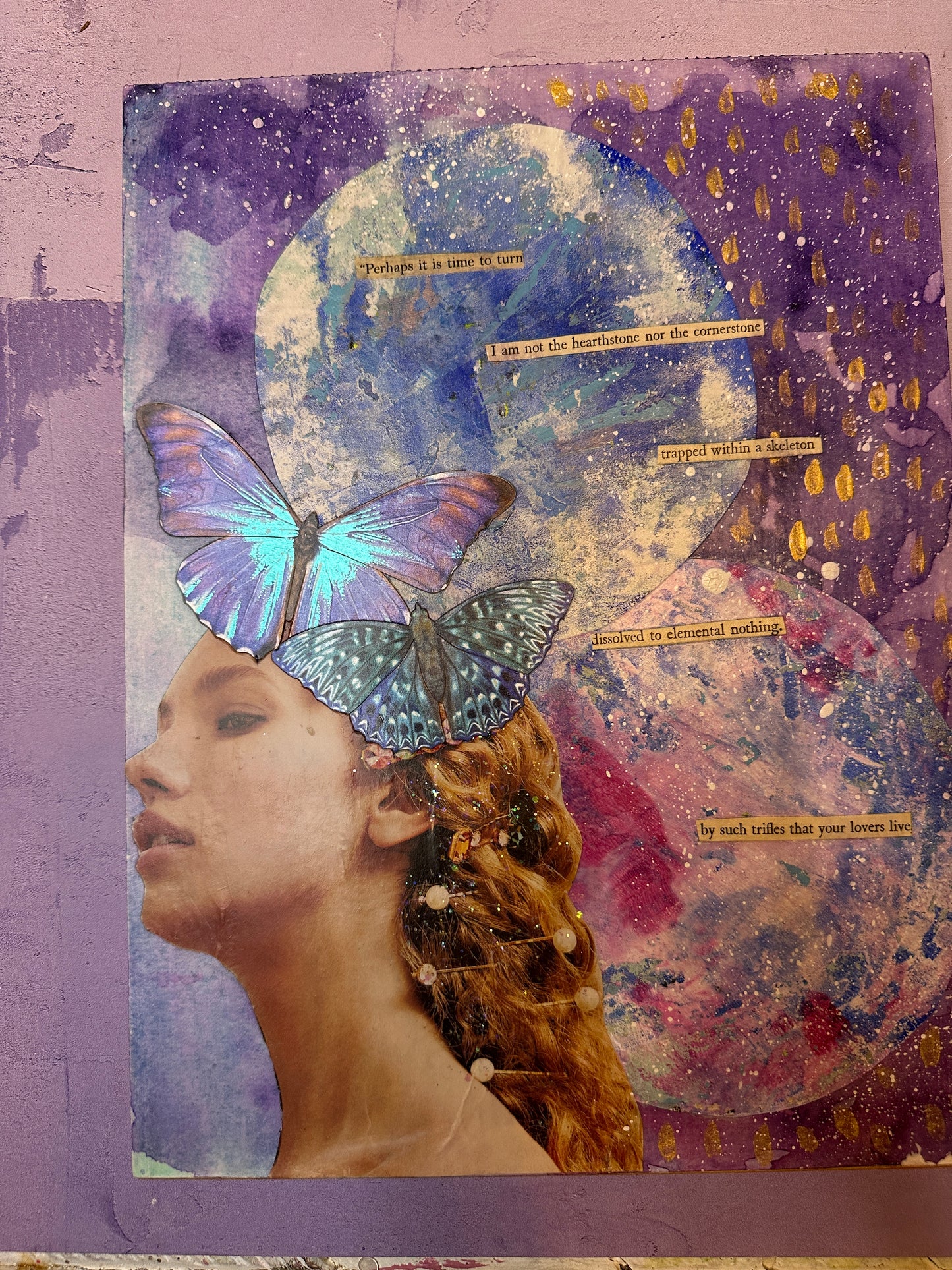 Collage On Wood Panel