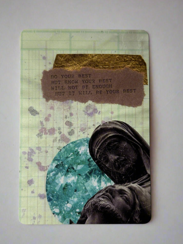 4x6 Mini Mixed Media Collage Art Print - Enough