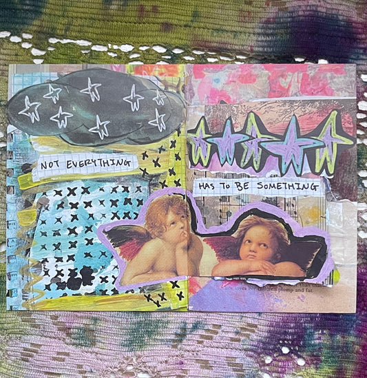 5x7 Mixed Media Collage Art Print - Not Everything