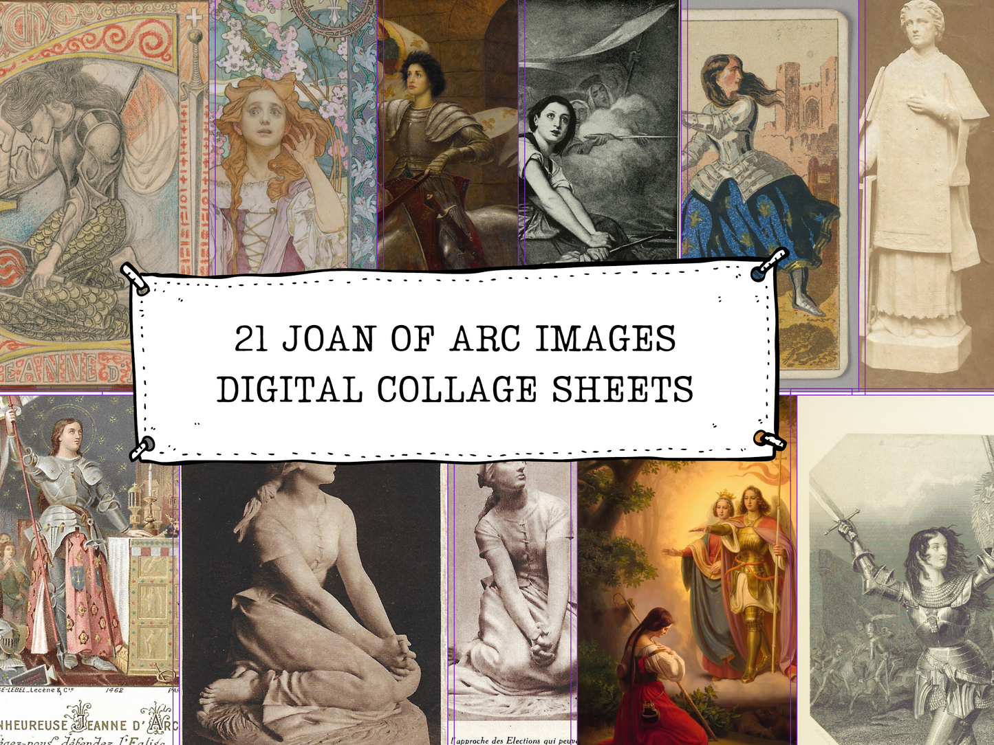 Joan Of Arc Digital Collage Sheet PRINTABLE